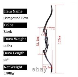 62 Takedown Recurve Bow Arrow Set 60lbs Archery Aluminum Bow Hunting Target US