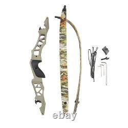 64'' Archery Recurve Bow ILF 30-60lbs Takedown 21'' Bow Riser RH Shooting Target