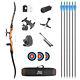 66''68''70'' Archery Recurve Bow Set 14-40lbs Takedown Practice Target Shooting