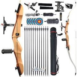 66''68''70'' Recurve Bow Set 14-40lbs Archery Takedown Bow Practice Hunt Shoot