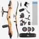 66 6870takedown Archery Recurve Bow Kit 14-40lbs Limbs Wooden Youth Hunting