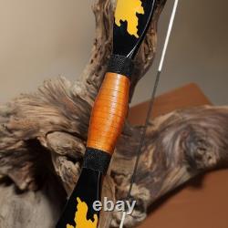 66'' AF Archery Manchu Bow Long Bow Ancient Asiatic Recurve Bow Archery 25-45lbs