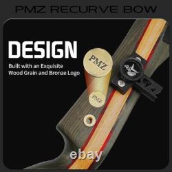 67.5 Takedown Traditional Recurve Bow Set Horse Hunting Bow Set Black 30lbs