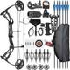 70lb 320fps Archery Compound Bow Set Speed Carbon Arrows Sight Release Hunting