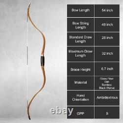 AF 54 Oak Tartar Takedown Recurve Bow 20lb Ambidextrous Traditional Archery