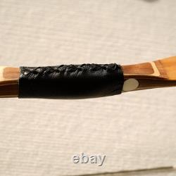 AF 54 Oak Tatar Recurve Bow 45lb Smooth Draw Short Horsebow Ambidextrous