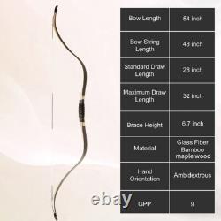 AF 54 Tatar Recurve Bow Traditional Laminated Horse Archery Hunting Bow 40lbs