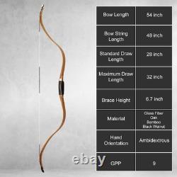 AF Archer 54 Tatar Traditional Bow Recurve Hunting Bow for Beginner 25-50lbs AF Archer 54 Tatar Traditional Bow Recurve Hunting Bow for Beginner 25-50lbs