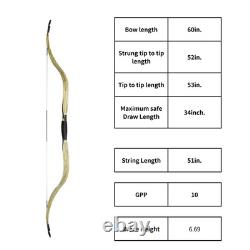 AF Archery 30lbs SiCai 60 Traditional Recurve Bow 3K Carbon Target Competition