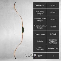 AF Archery 50 Turkish Bow Traditional Advanced Horseback Bow 20-50lbs