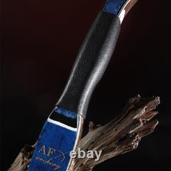 AF Archery 52'' Crimea Tatar Bow Blue Birdseye Maple Recurve Hourse Hunting Bow
