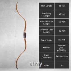 AF Archery 54'' Tatar Bow 30-45lbs Tradition Horse Bow Recurve Bow