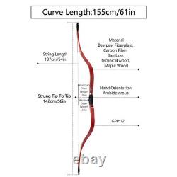 AF Archery 60 Traditional Recurve Bow Chinese Ming Dynasty Bow Short Siyah