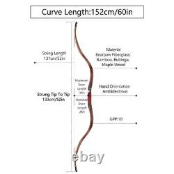 AF Archery 60 Traditional Recurve Bow Chinese Ming Dynasty Bow Short Siyah