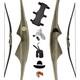 Af Archery Longbow Set, Ergonomic Design All-in-one Longbow, 62 Right Hand Bow
