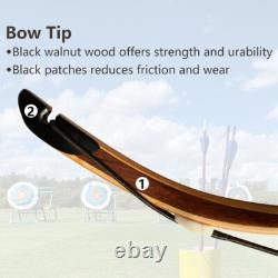 AF Archery Oak Tatar Bow 54 Traditional Recurve Bow for Beginners, 25lbs