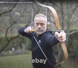 AF Archery Oak Tatar Bow 54 Traditional Recurve Bow for Beginners, 25lbs