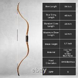 AF Archery Takedow Oak Tatar Bow 54 Traditional Recurve Bow Hunting Bow 45lbs