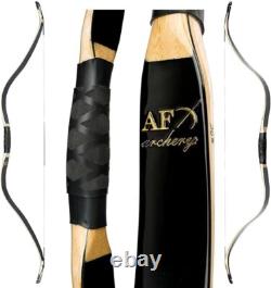 AF Archery Tatar Recurve Bow Traditional 54 for Beginner Bow Hunting Black