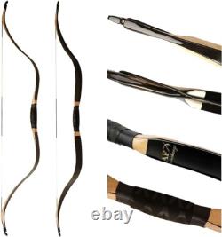 AF Archery Tatar Recurve Bow Traditional 54 for Beginner Bow Hunting Black