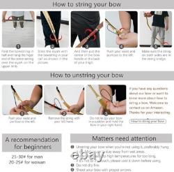 AF Archery Tatar Recurve Bow Traditional 54 for Beginner Bow Hunting Black
