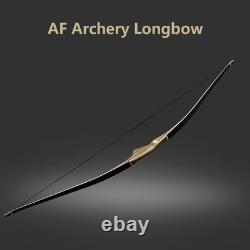 AF Archery Traditional Longbow Set 62 Recurve Bow Set for Hunting 70lbs