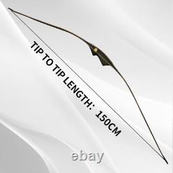 AF Archery Traditional Longbow Set 62 Recurve Bow Set for Hunting 70lbs