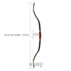 AF Black QueYue Recurve Bow 35lb Handmade Laminated Traditional Horse Hunting