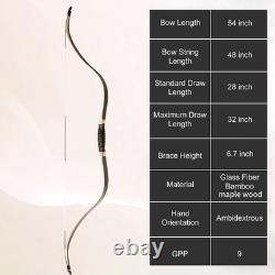 AF Tatar 54 Laminated Traditional Recurve Bow Hunting for Beginner 20-50lbs