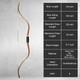 Af Traditional Tatar Recurve Horse Bow 54 30lb Oak Bamboo Ambidextrous Target