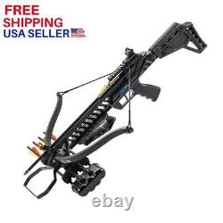 ARCHERY 175LB Black Recurve Hunting CROSSBOW with Arrows BOLTS + Scope + Quiver