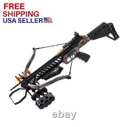ARCHERY 175LB CAMO Recurve Hunting CROSSBOW with Arrows BOLTS + Scope + Quiver