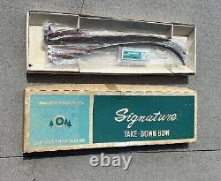 AS-IS RARE Ben Pearson 2-Piece RECURVE BOW Takedown SIGNATURE RH 7330 Bow w Box