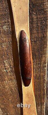 Antique Hand Made Wooden Recurve Long Bow Target Hunting DISPLAY ONLY