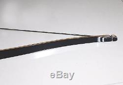 Archery 45Lbs Black Recurve Bow Hunting RH Wooden Riser Laminated Limbs Long Bow