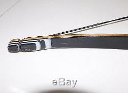 Archery 45Lbs Black Recurve Bow Hunting RH Wooden Riser Laminated Limbs Long Bow