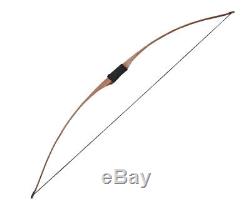 Archery 45Lbs Montana Traditional Black Recurve Bow 64'' Hunting Wooden Longbow