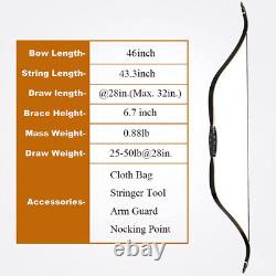 Archery 46 Traditional Horsebow 25-50lbs Recurve Bow Handmade Mongolian Hunting