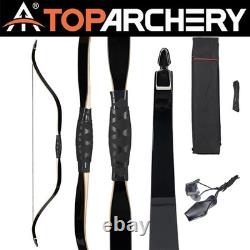 Archery 46 Traditional Short Bow Horsebow Recurve Bow Bamboo&Fiberglass Limbs