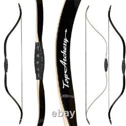 Archery 46 Traditional Short Bow Horsebow Recurve Bow Bamboo&Fiberglass Limbs