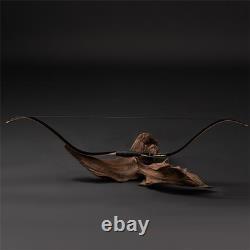 Archery 46 Traditional Short Bow Horsebow Recurve Bow Bamboo&Fiberglass Limbs