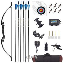 Archery 53 Recurve Bow And Arrows Quiver Set For Adult Beginner Hunting Target