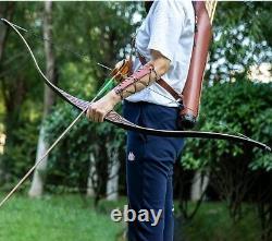 Archery 54 Traditional Bow Hunting Longbow Handmade Recurve Bow 20-70lbs RH