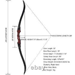 Archery 58 ILF Bow 20-50lb Recurve Bow 15 Wooden Riser & Arrow rest & Stringer