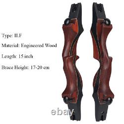 Archery 58 ILF Bow 20-50lb Recurve Bow 15 Wooden Riser & Arrow rest & Stringer