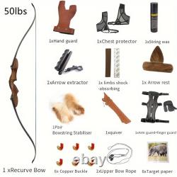 Archery 60 ILF Recurve Bow Set 50/60lbs Takedown Hunting Bow Shooting Target