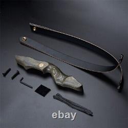 Archery 60 Takedown Recurve Bow 25-50lbs Wood Riser Left/Right Hand Bow Hunting