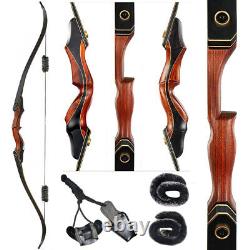 Archery 60 Takedown Recurve Bow String Silencer Laminated Limbs Hunting 30-50lb