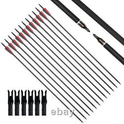 Archery 60 Wooden Riser Take Down Recurve Bow Hunting with String Silencer Set