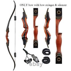 Archery 60'' Wooden Takedown Recurve Bow for Target Hunting & Target 30-50lbs